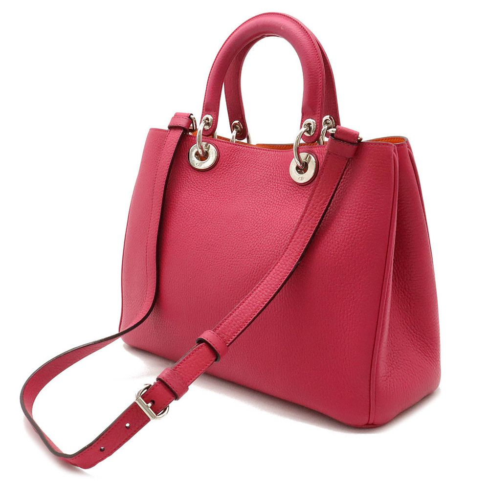 Dior Tote Leather  Handbag Shoulder Pink Christian Pouch Bag issimo